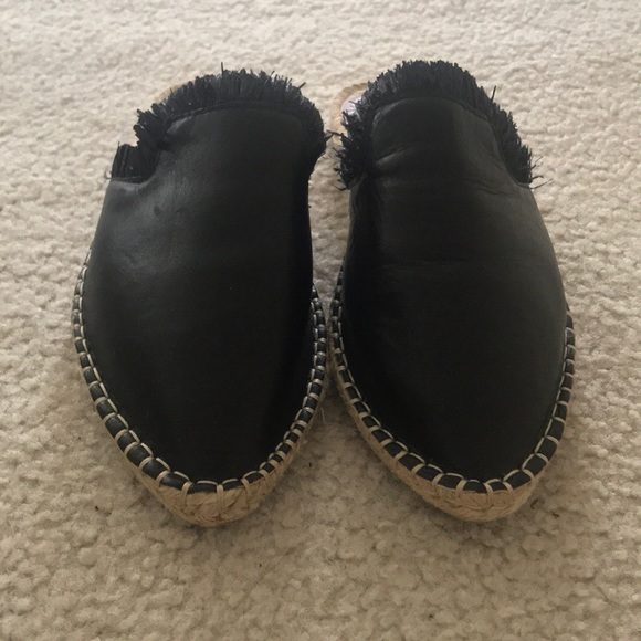 Zara Shoes - Zara women’s black leather mules/espadrilles/ 39